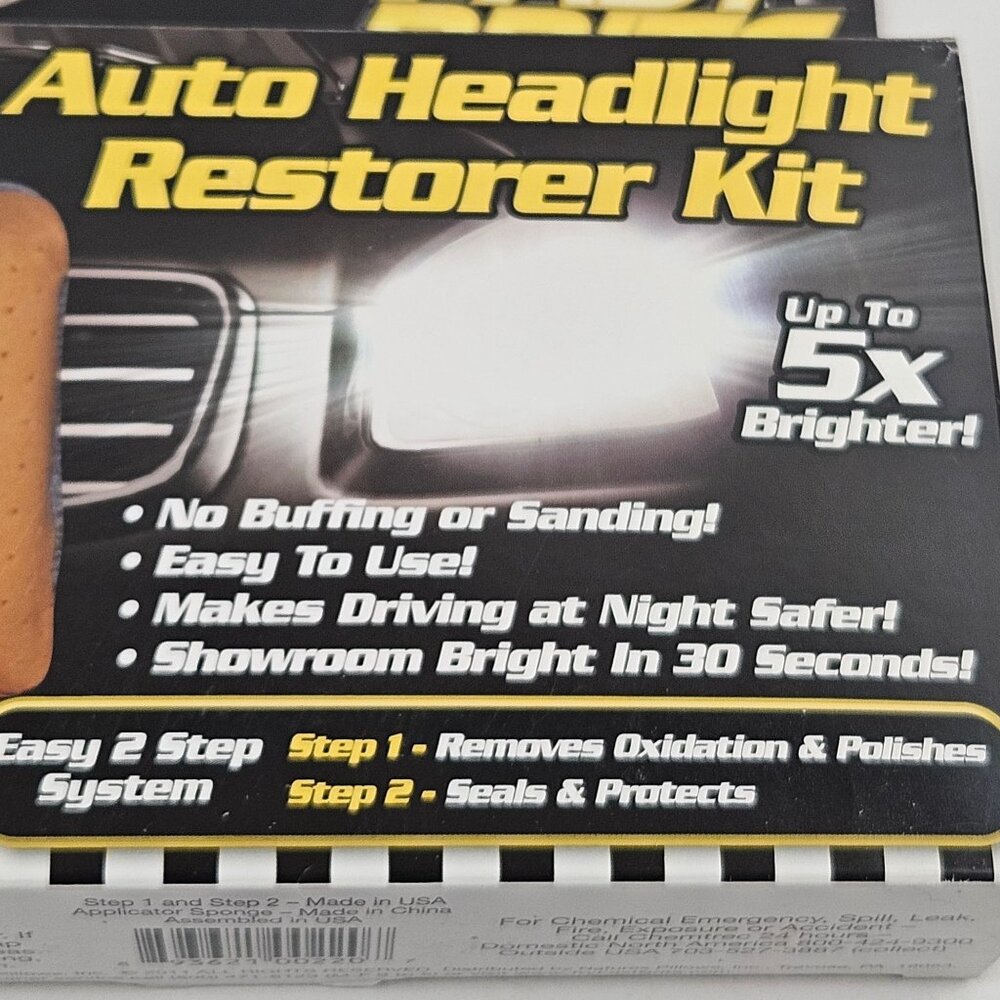 Fast Brite Auto Headlight Restorer Kit Lens Removes Oxidation Polishes Seals - Picture 4 of 12
